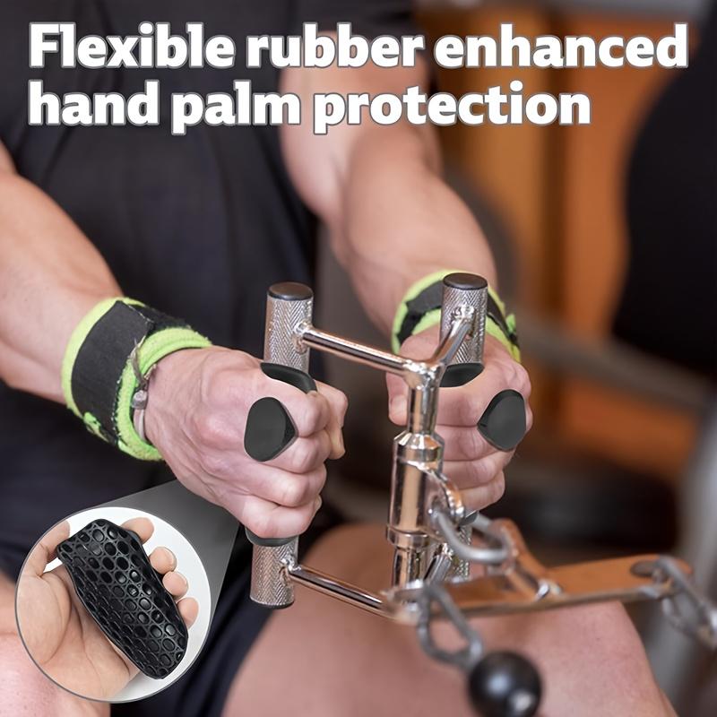 Black Silicone Fingerless Fitness Gloves for Dumbbells & Barbell Training Protects Palms During Workouts, Weightlifting Accessory