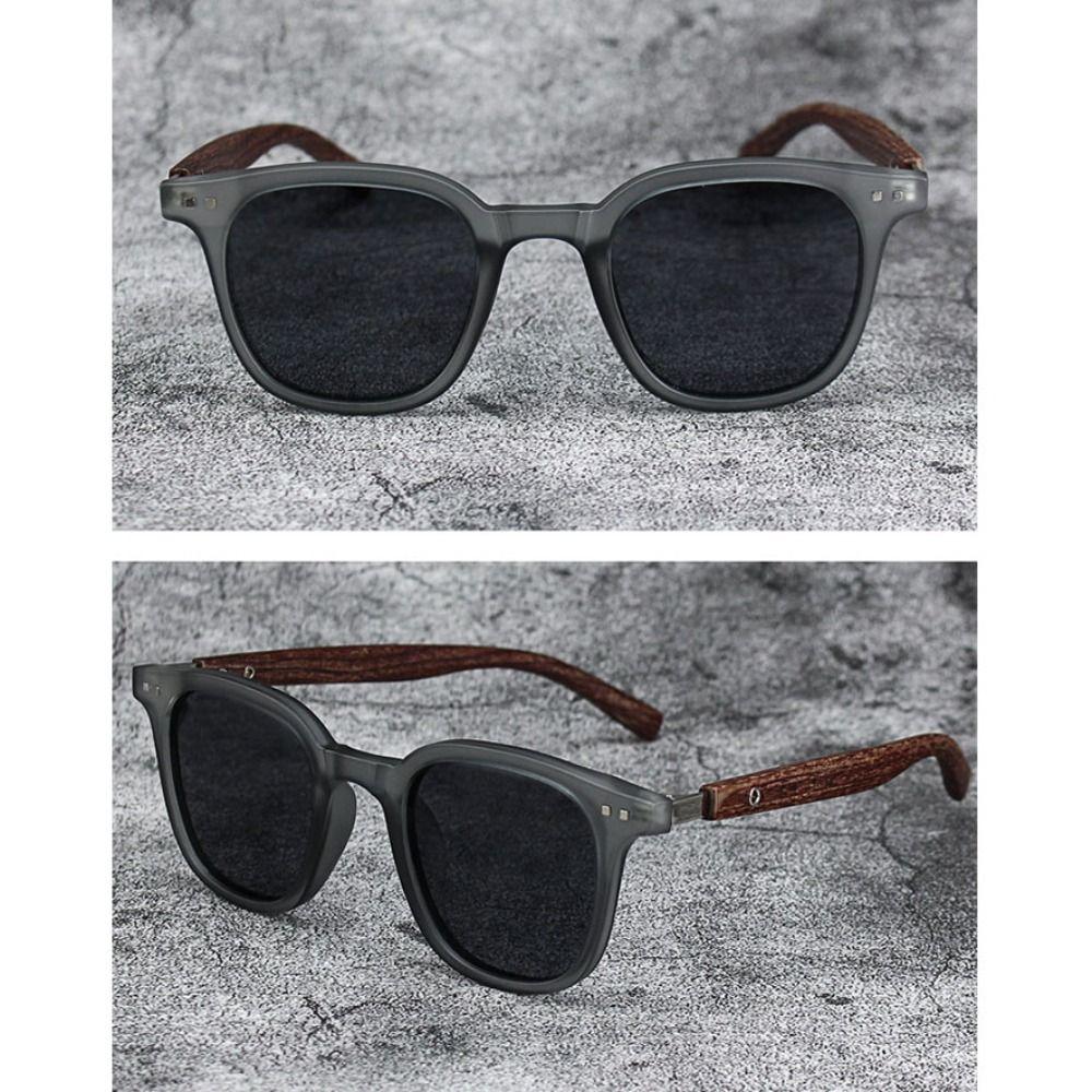 UV Protection Wood Grain Sunglasses Outdoor Street Photography Cycling Eyewear  for Women & Men