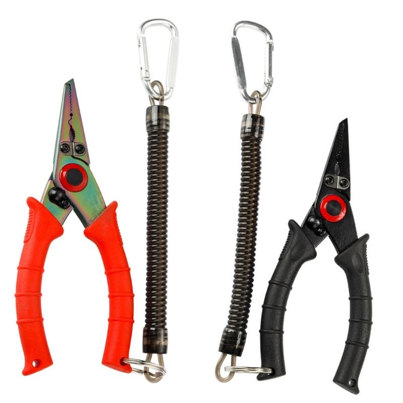 Edelstahl Angel Lippen Zange Fisch Greifer Leinen Schneider Griff Multifunktions Greifer Halter Haken Entferner