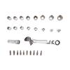 Pass Through Socket Set 3 8 1 2 Inch Drive Sockets 72 Tooth Reversible Wrench Tool Kit for Hex Square Spline Socket