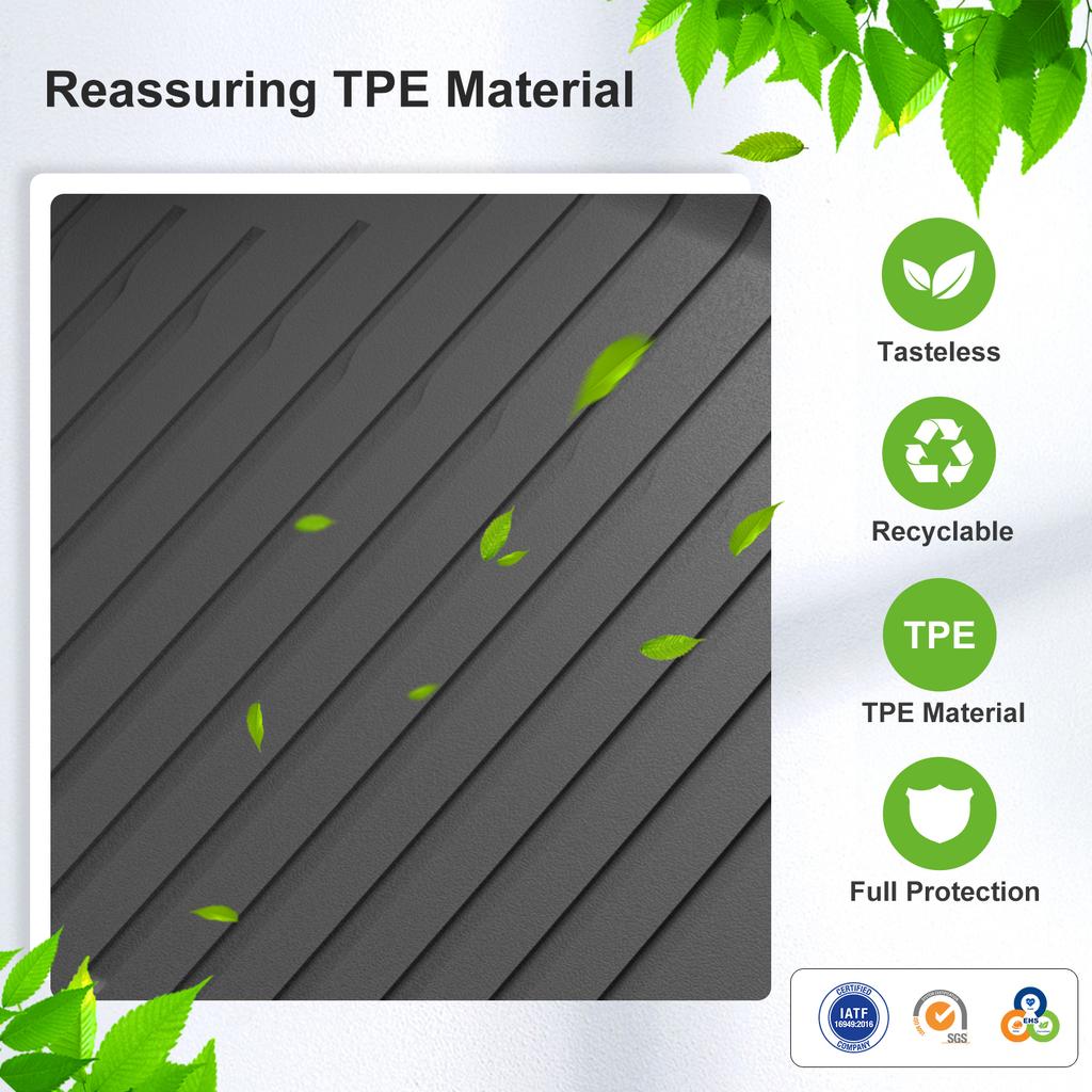 Smabee for Tesla Model Y 5seats Juniper 2025 2026 Launch TPE 3D Car Floor Mats Cargo Liner Trunk Mats Backrest Pad Protection