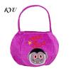 Reusable Trick or Treat Bag Halloween Pumpkin Candy Bag, Cartoon Velvet Plush Tote for Cute Holiday Gift Bags Kids, Handbag, Party Favor Decor