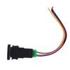 4 Pole 12V Push Button Switch with LED Background Indicator Light for Fog Light DRL LED Light Bar