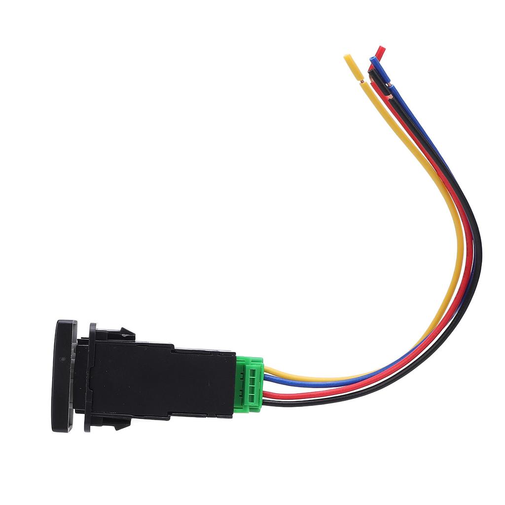 4 Pole 12V Push Button Switch with LED Background Indicator Light for Fog Light DRL LED Light Bar
