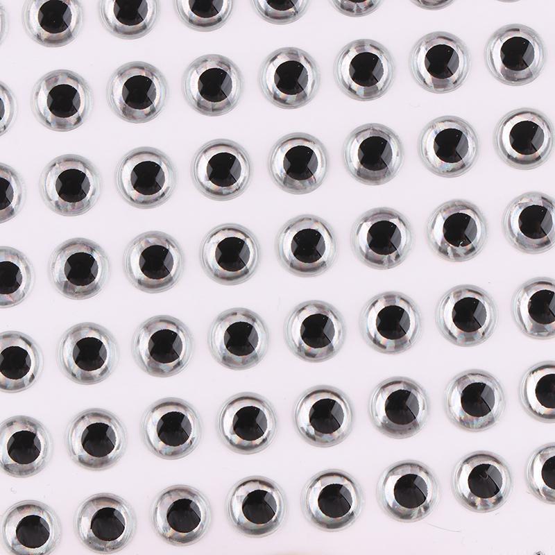 100 Stück Angelköderaugen, holografische Fliegenbinde-Angelköder-Aufkleber, 3D, 3/4/5/6 mm, DIY, künstliche Fischaugen, Köder, Fischaugen-Aufkleber