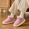 Winter Women Cotton Slippers Plush Warm Thick Bottom Slides Breathable Soft Non-slip Slippers Indoor Outdoor Men Casual Slippers