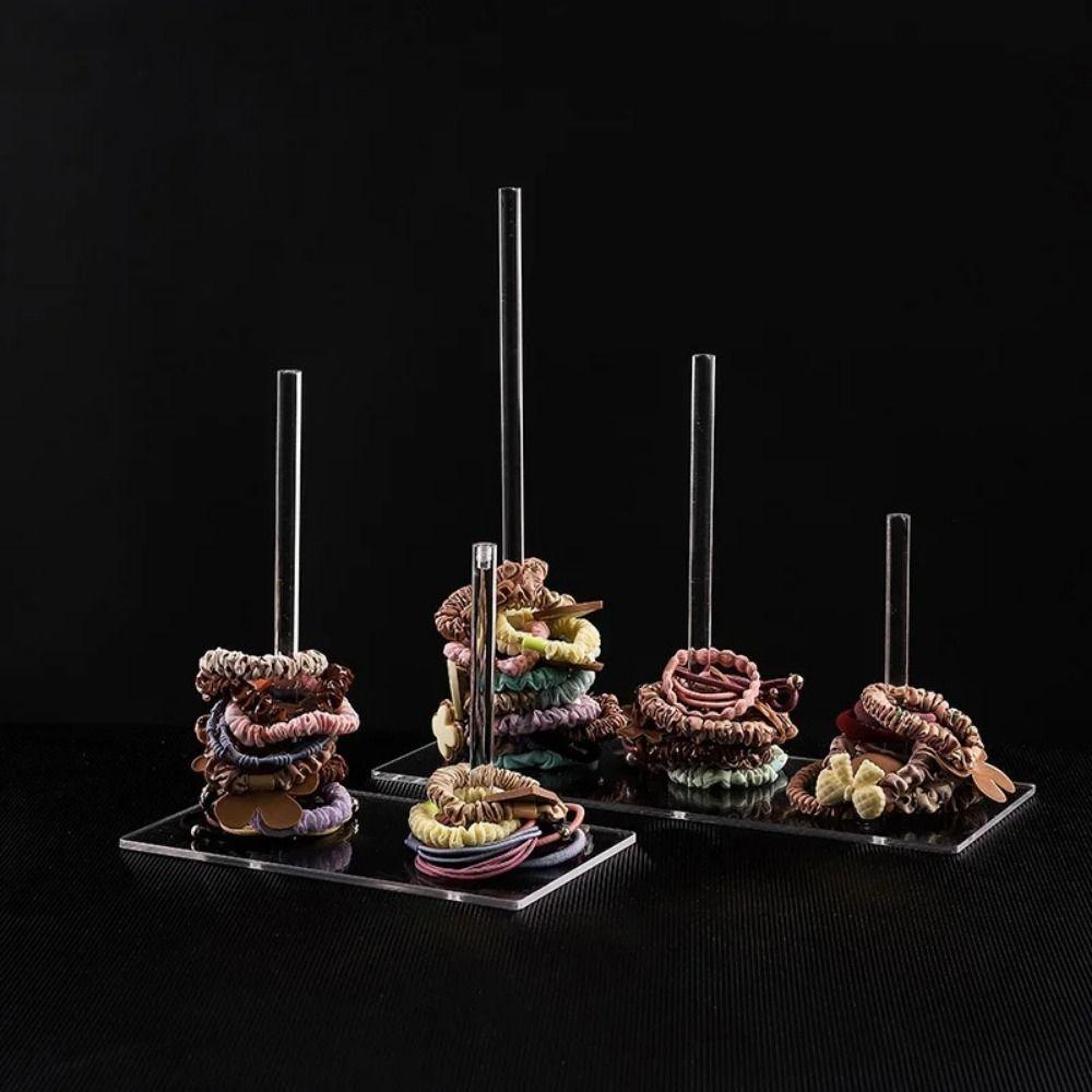 

Square Base Scrunchie Storage Stand Non-slip Hair Tie Display Rack Hair Accessory S