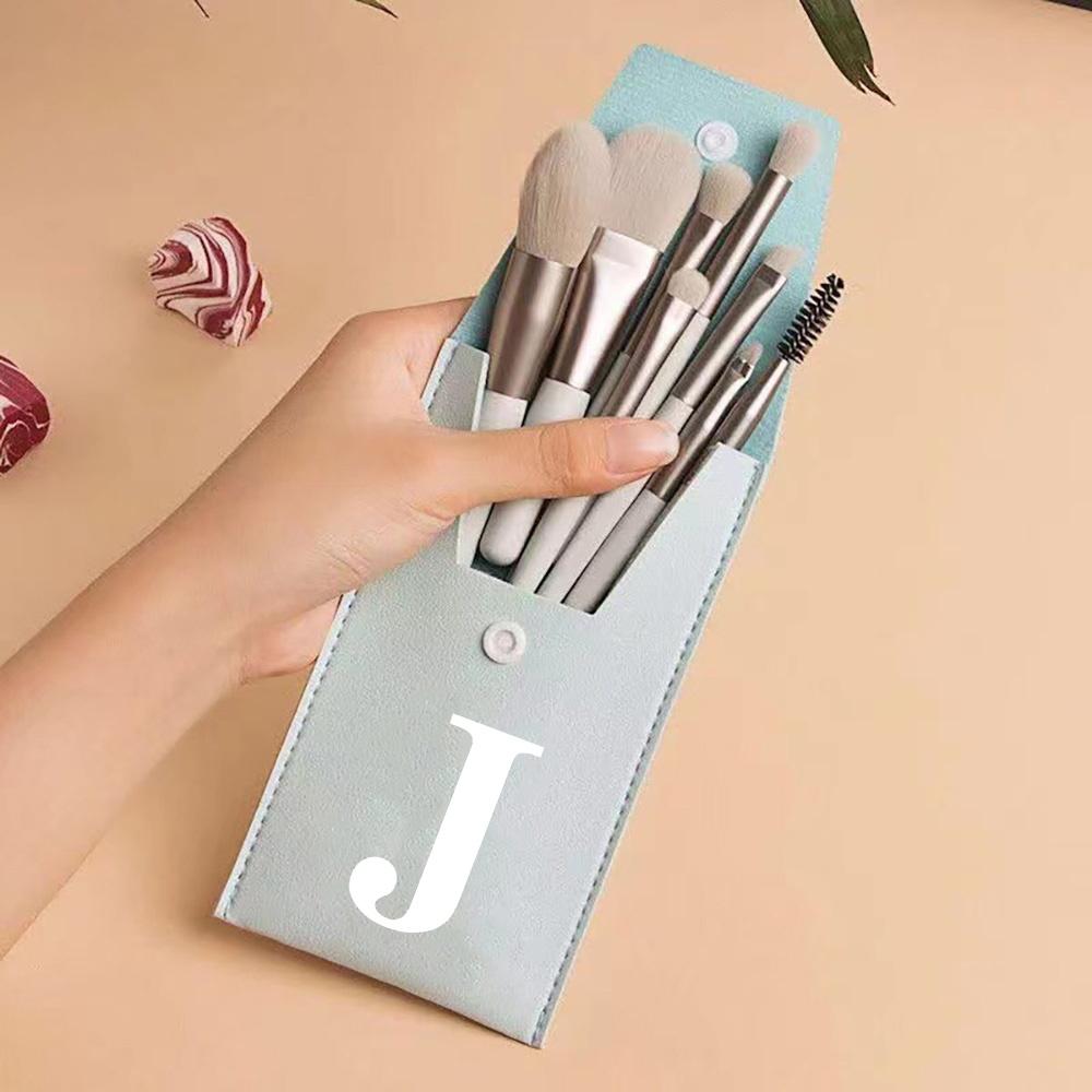 8pcs Travel Makeup Brush Case Kit Brush Organizer Box Powder Brush Nose Eye Shadow Detail Foundation Brushes Travel Accessories