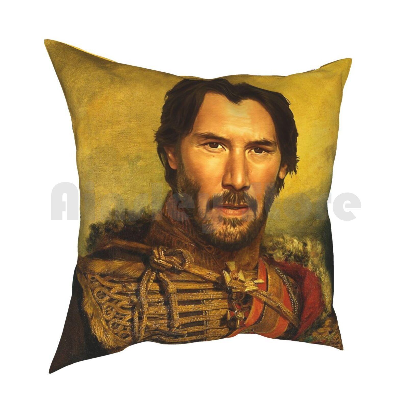 Keanu ReevesReplaceface Pillow Case Printed Home Soft Throw Pillow Keanu Reeves Portrait Photoshop George Dawe 30x30cm 12x12in