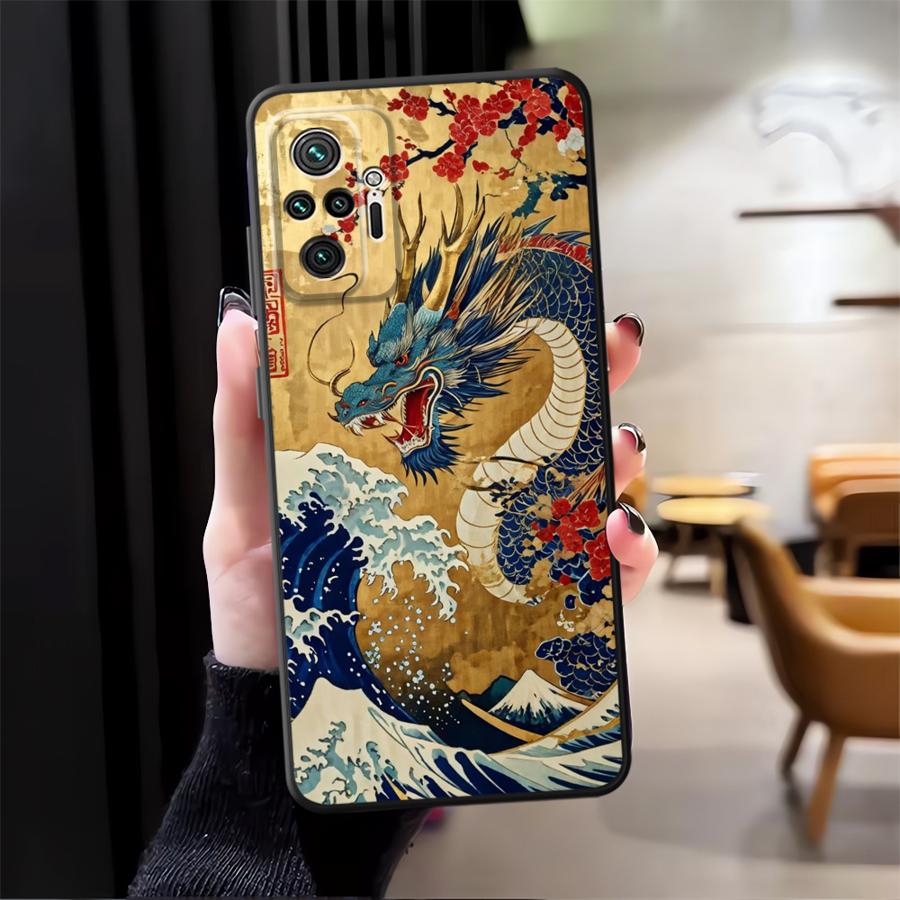 Cartoon Retro Dragon Phone Cover Case for Xiaomi Redmi Note 14 12C 13C 9 8 7 12 11 A3 A1 K80 13 Pro Plus 14C A4 A5 10 K40 A2 A1