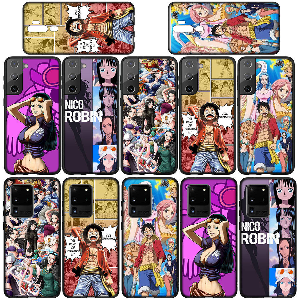 for Samsung Galaxy S25 S24 S23 iPhone 17 16 15 Xiaomi Redmi Note 14 13 12 Plus Pro Max A37 A57 Case Nico Robin One Piece Cute Luffy OPPO Huawei Cover