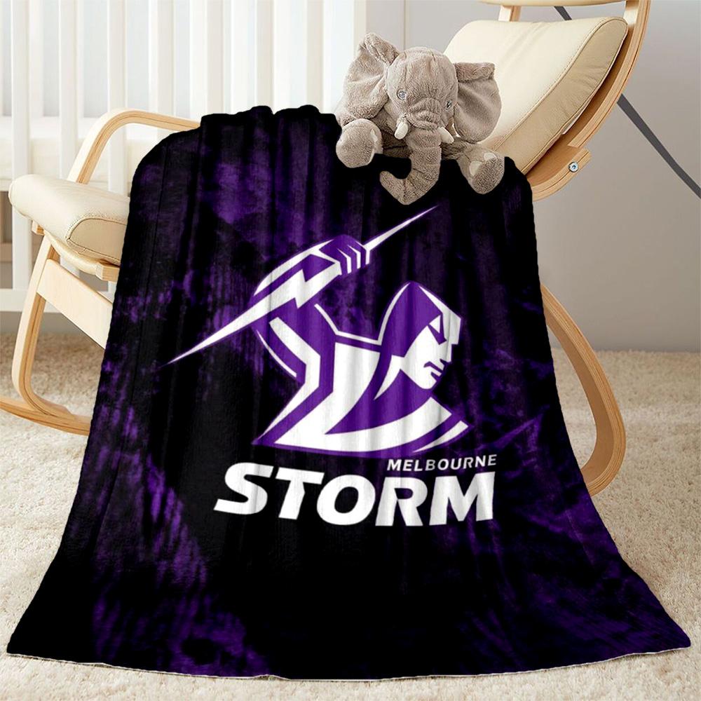 Coperte con logo della squadra Melbourne Storm Adatte per divani, viaggi, soggiorni anche un buon regalo per amici e familiari Adatte a tutte le stagioni.