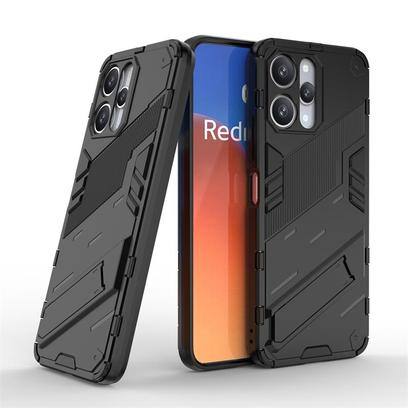 Per Xiaomi Redmi 12 Custodia Cover Xiaomi Redmi 12 Capas Paraurti Telefono Supporto Posteriore Kickstand Cover Resistente agli Urti Xiaomi Redmi 12 Fundas