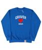 GRAVER [Unisex] Arch Logo Heart Smile Sweatshirt_Cobalt Blue