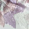 50Cmx130Cm French Tulle Lace Fabric 2024 High Qulity Water-Soluble 3D Embroidery Hollow Leaf Fabric Wedding Dress Skirt Fabric