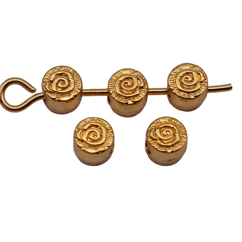 

Faceted Disc Spacer Beads Simple Metal Charms For Everyday Jewelry Components A67-40pcs-4.1x4.1x3.7mm