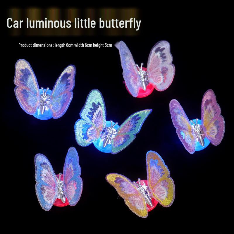 3D motýlek jako ozdoba do auta - Roztomilá samolepicí dekorace interiéru pro dívky