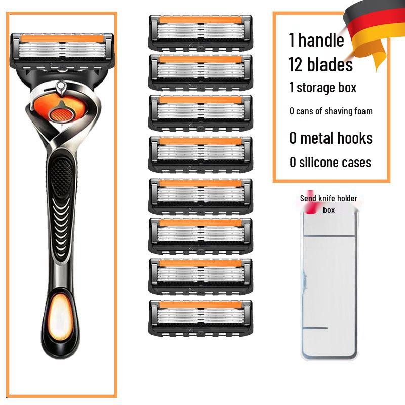 Ultratenký pětibřitý holicí strojek s omyvatelnou otočnou hlavou a designem proti poškrábání