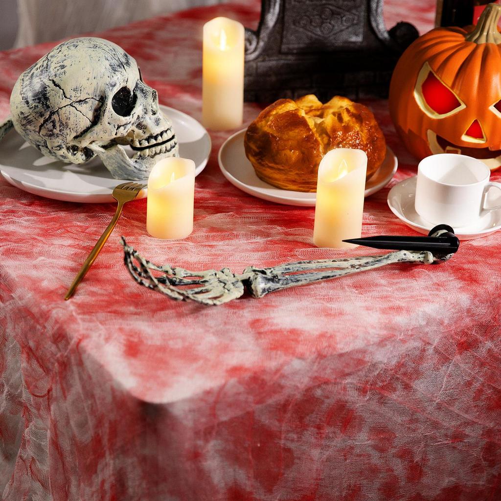 Halloween Blood-Spattered Gauze & Warning Tape Decorations