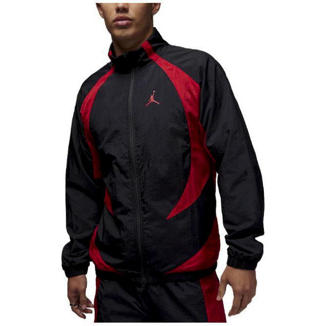 Jordan Slim Fit Spliced Stand Collar Zip Jacket Men Jackets Black DX9368-013