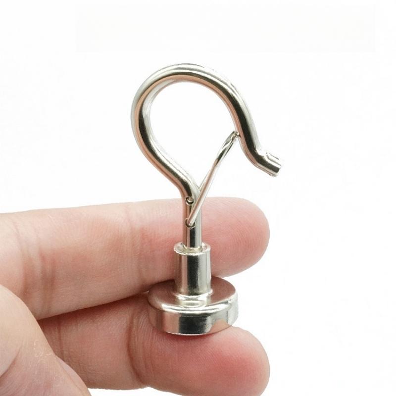 5 Stück Magnethaken E-förmige Schnalle Korrosionsbeständig Elastischer Magnetischer Druckhaken für Badezimmer Büro Schlüsselanhänger Magnethaken