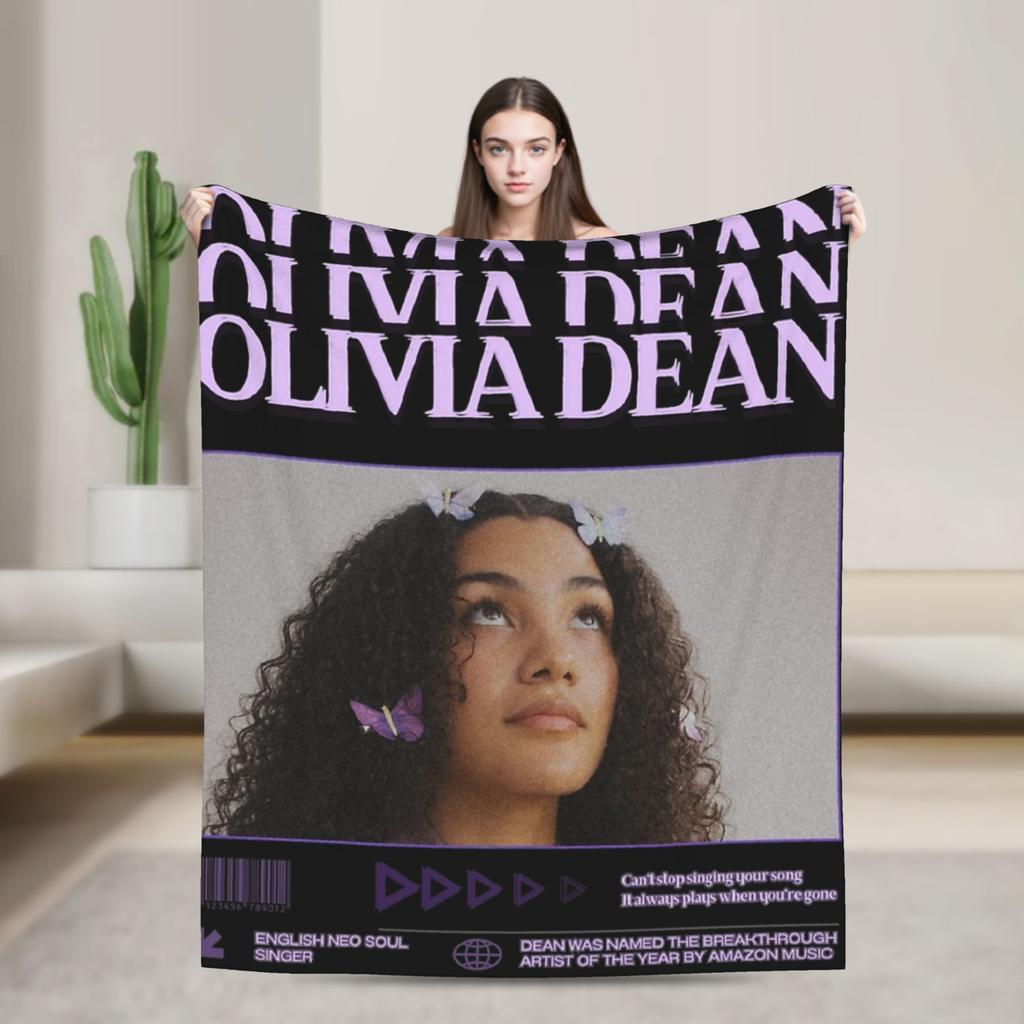 Singer Olivia Dean Blanket Multi-size Warm Cozy Fluffy  Throw Blankets for Couch Sofa and Bed