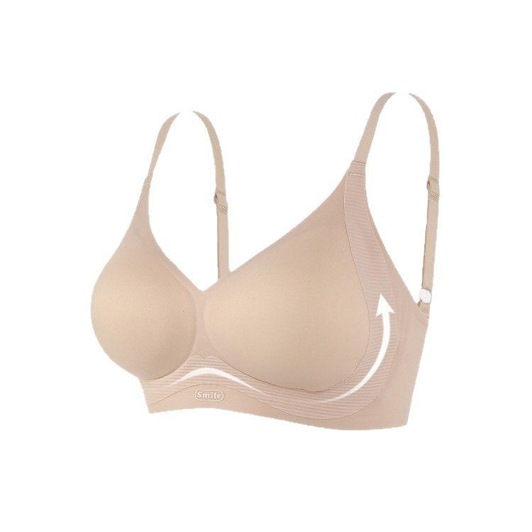 Anti-gravity lift seamless jelly soft support without steel ring upper support breast bra cover