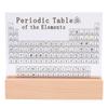 Periodic Table of Elements Clear Acrylic Plate with Wooden Base Colorful Light Chemistry Elements Decor for Students