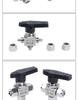 304 Stainless Steel Quick Turn 3-Way Ball Valve with Panel Mount Locking Nut for Hose PU Air Tube.