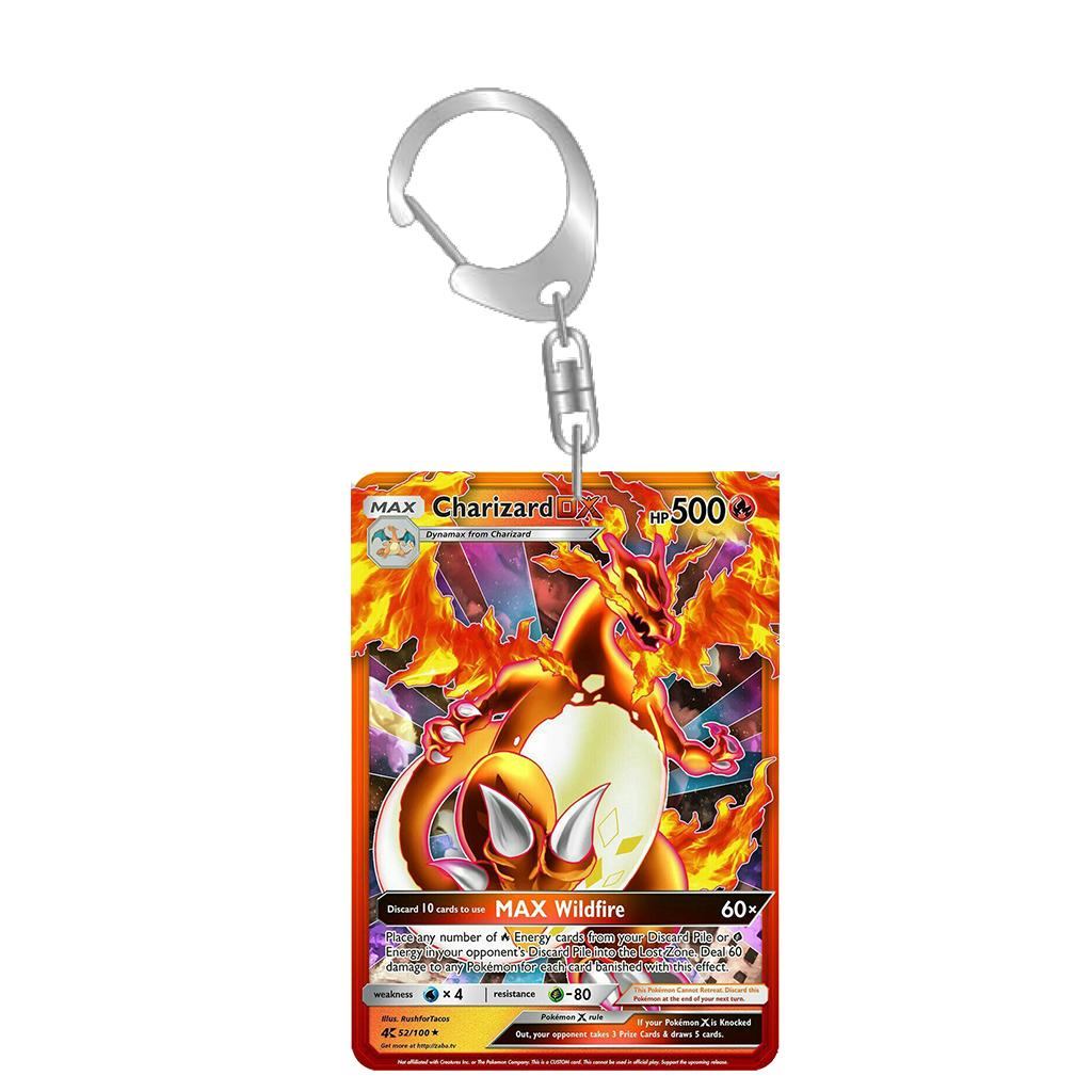 Anime Acrylic Keychain for Diancie Gardevoir Leafeon Milotic Eevee Evolutions Team Rocket Card Key Ring Self-Made Bag Pendant