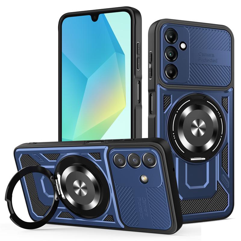 For Samsung Galaxy A16 A26 A36 A56 A06 5G Case Lens Protector Armor Phone Cases For Galaxy A 56 36 26 16 Magnet Ring Cover Funda