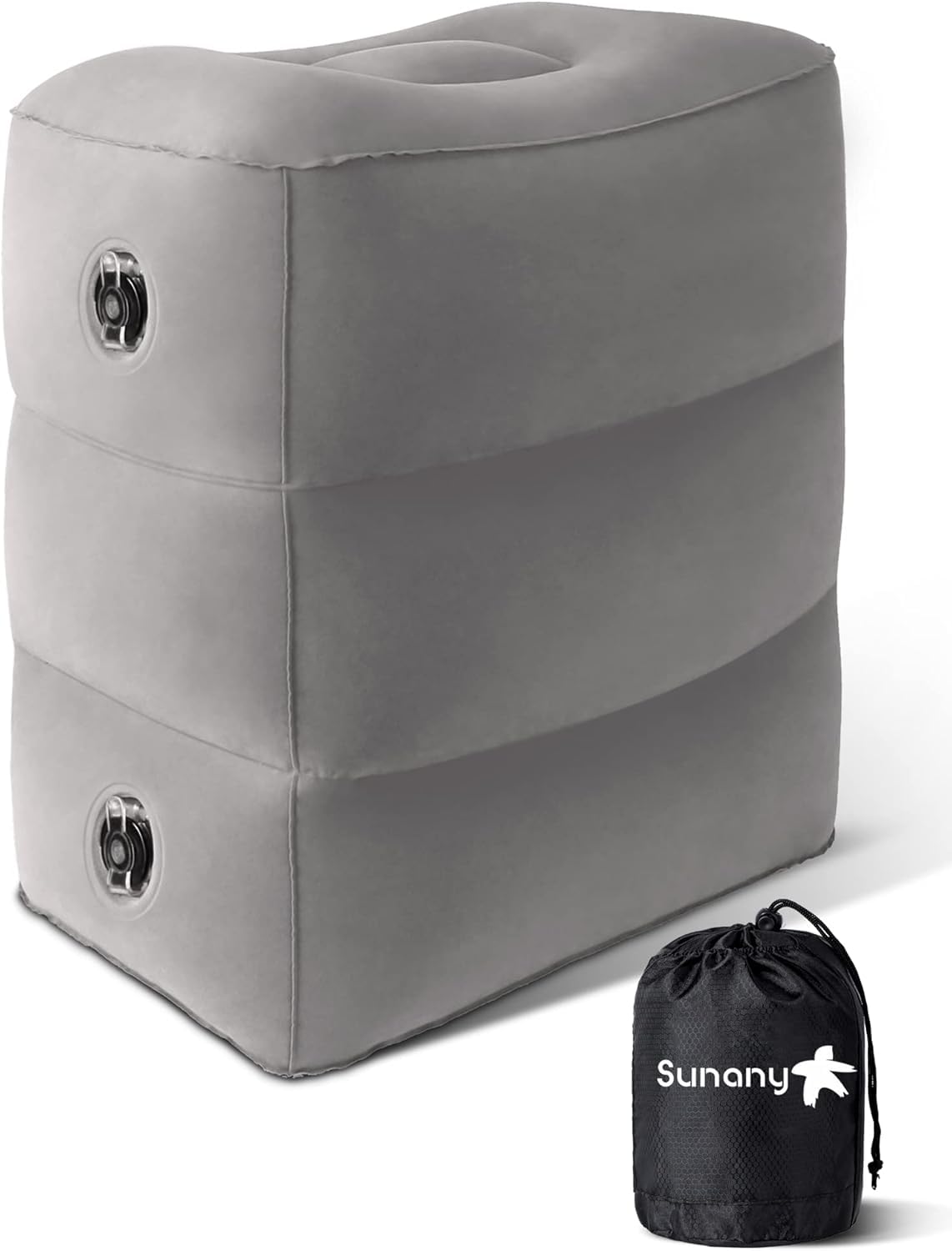 

Sunany Самолет Удобная подушка для ног в самолете с тремя уровнями высоты, вес 150 кг, автомобиль, автомобиль, не требует инструментов, для глаз и хранения, подставка для ног, регулировки, серый