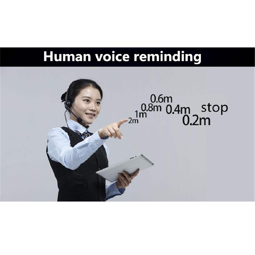 

Human Voice Car Led Parking Sensor Reverse Assistant Backup Radar Monitor System