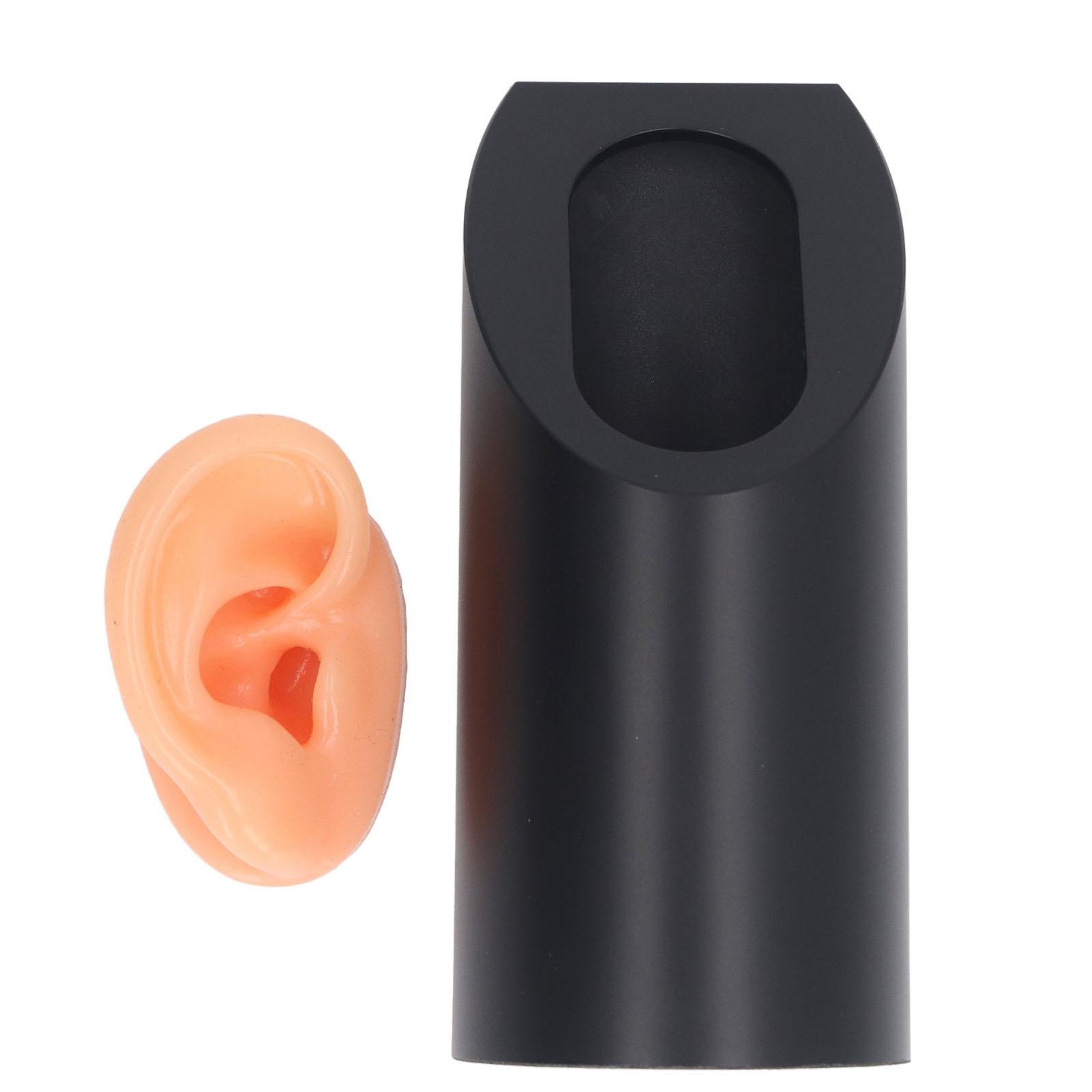 

Силиконовая модель уха, мягкий имитационный слуховой аппарат, дисплей M, телесный цвет с черным цилиндром S Right