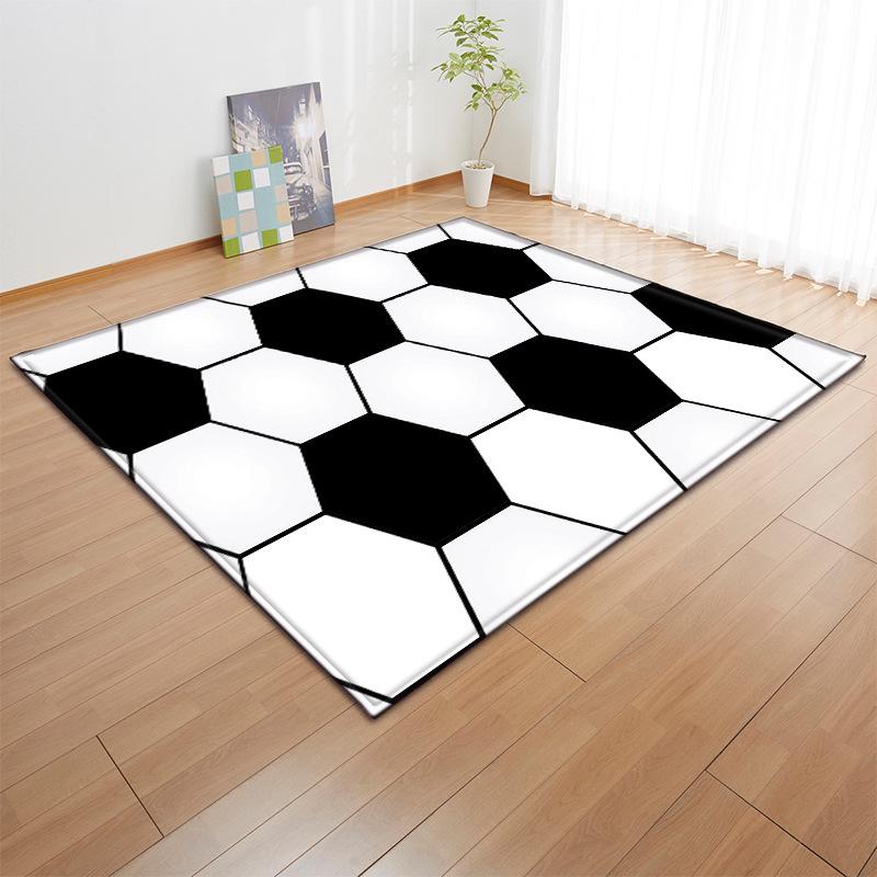 

3D Fire Basketball Rug American Football Sports Carpet Boys Bedroom Decor Kids Play Mat Living Room Floor Mat 40x60cm