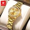 OLEVS 7003 Mechanische Damen-Kleideruhr Luxus Diamant Zifferblatt Kalender Wasserdicht Leuchtend Damen Armband Armbanduhr Elegant