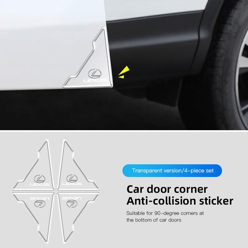 Lexus Car Stickers Door Corner Anti-collision Silicone Protective Cover For RX330 IS250 Ct200h ES300h RX350 NX300h Car Gadgets