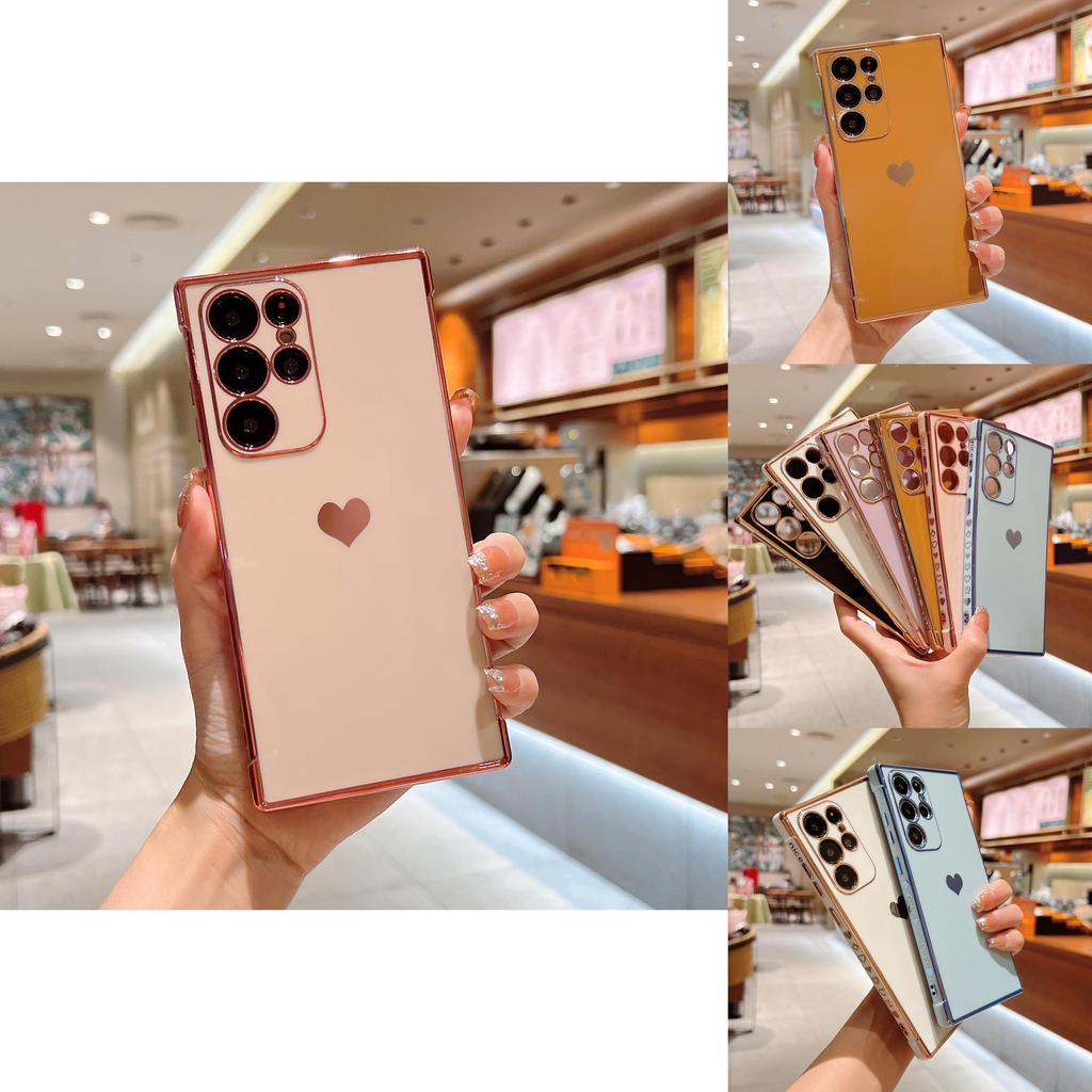 For Samsung S25 Solid Color Silver Heart Pattern Tpu Phone Back Protective Case With Elegant Design For Teenagers