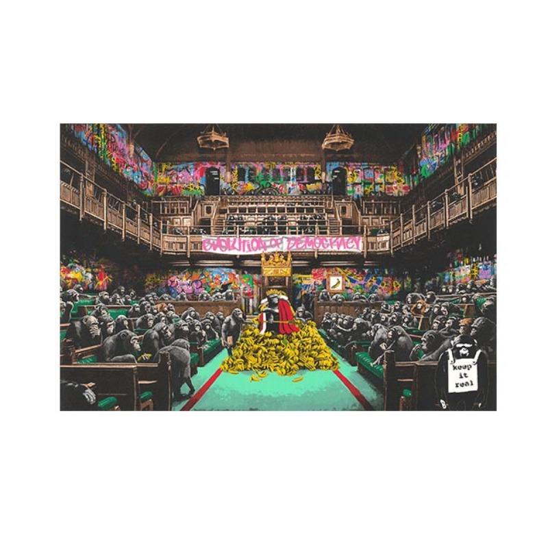 

Бэнкси Настенное искусство Современное граффити Уличное Холст Настенный декор Мечтай по-крупному Поп-картины Принт Живопись Красочная Абстрактная работа 21cm×30cm NoFrame