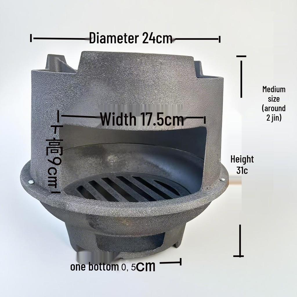 Thickened Cast Iron Firewood Stove - Multi-Use Heating & BBQ Stove