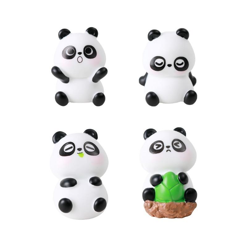 Carino Panda Piccolo Animale StatuettaDecorazione Giardino AccessoriScrivania AutoMicro-paesaggio Piccoli Ornamenti