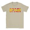 Unique SPAIN Flag T-Shirt for Men Crew Neck Pure Cotton T Shirt  Short Sleeve Tees Plus Size Clothing