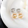 Creative Micro-Inlaid Hollow Butterfly Stud Earrings: Women's Fashion Accessory