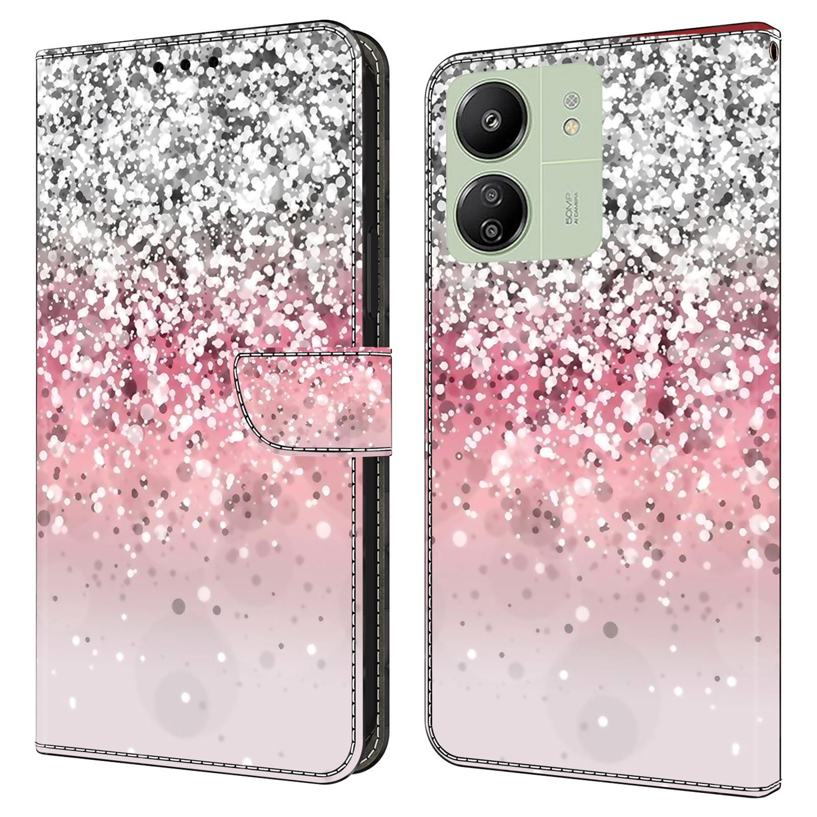 

For Xiaomi Redmi 13C 4G/13C 5G/Poco C65 4G/Poco M6 5G/13R 5G Phone Case PU Leather 3D Pattern Flip Folio Cover Gradient