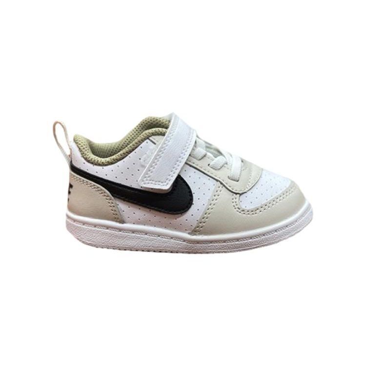 Nike Court Borough Comfortable Sports Durable Breathable Low-Top Sneakers Baby Sneakers Gray White DZ2788-101