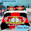 Custom Name Bayer FC Crest Bedding Set 3pcs, Bedding Set Including 1pc Duvet Cover And 2pcs Pillowcases for Bedroom, Dormitory Gift