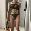 Korean INS sexy split swimsuit for women, small bust gathering 1011 new hot spring swimwear