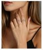 Elegant Cross Rhinestone Sterling Silver Open Ring - Versatile Luxury Jewelry