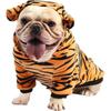 DELIFUR Dog Tiger Costume - Dog Funny Costume Hooded Halloween Cosplay Funny Costume for Small Medium Dogs Pet Special Events Photo Props Accessories