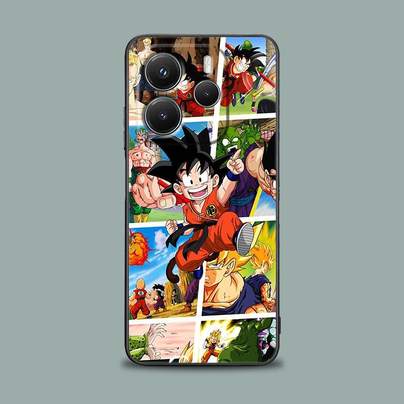Case For Xiaomi Redmi Note 15 14 13 12 11 Pro Plus Goku Anime For Redmi 15C 15 14C 13C 12C Phone Cover Drawings Dragons Balls Z
